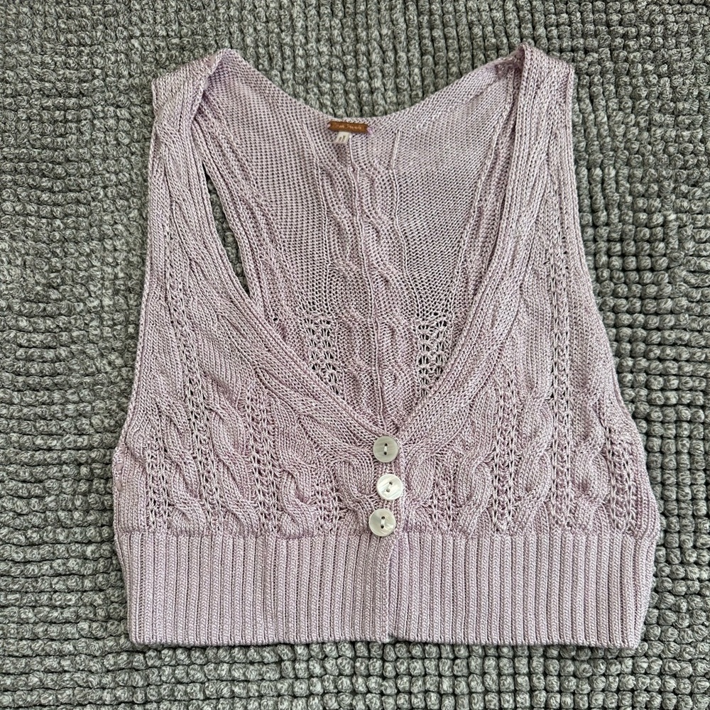 Free People Lilac Purple crop top vest
